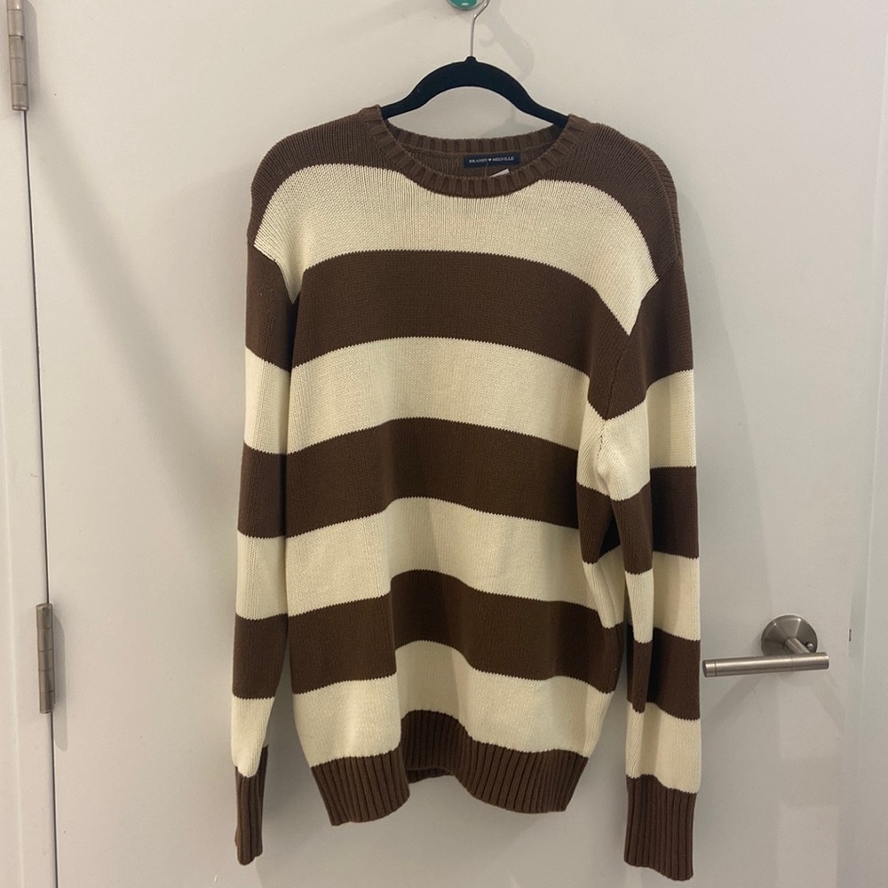 Brandy Melville Brianna Cotton Thick Stripe Sweater